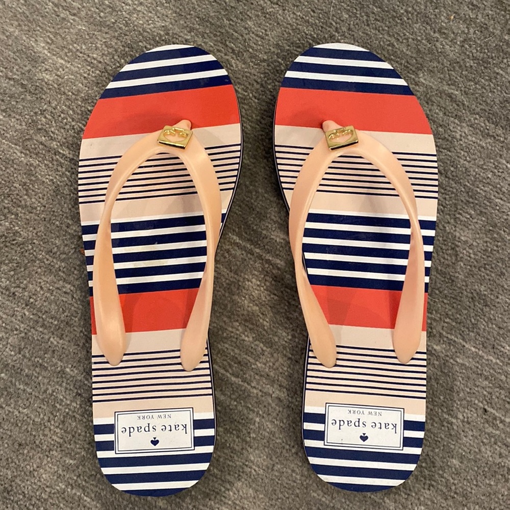 Never worn brand new Kate Spade flip flops